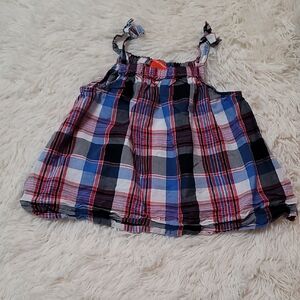 Joe Fresh, Size 4, Girls, Toddler,Plaid Top - Blue, Red, White,
